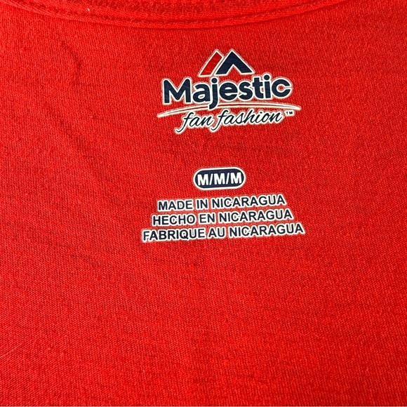 Majestic MLB Cincinnati Reds V-Neck Women's Tee with Embellished C Logo EUC med - Picture 3 of 8